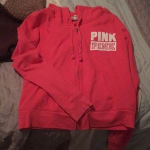 Pink zip up jacket Medium